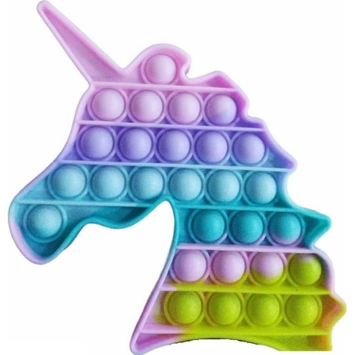 Licorne Pincez sensorielle Jouet Pousser Pop Bubble Sensory Fidget Toy Pop It Figit Jouet Fidget Jouets autisme Anti-Stress, Licorne