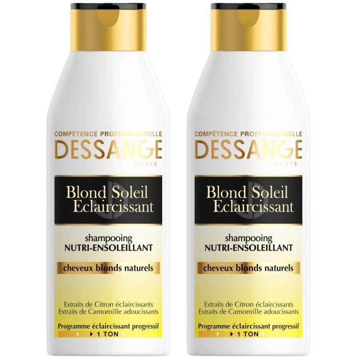 Shampooings DESSANGE - Blond Soleil Éclaircissant Shampooing Nutri-Ensoleillant Pour Cheveux Blonds Naturels - 250 ml 42440