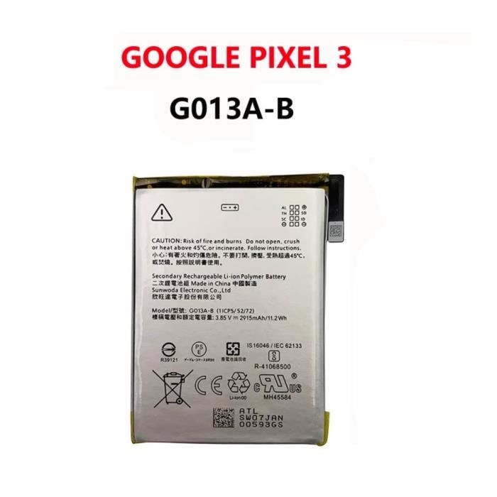 Batterie G013 A-B - Pour Google Pixel 3