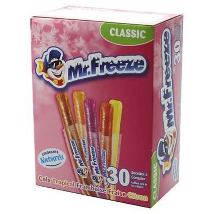 BRABO Sucettes à congeler Cool Pop Mr Freeze Classic, goût assortis - 600 ml