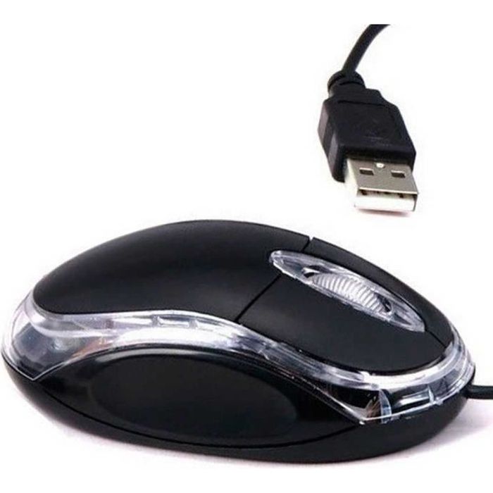 OCIODUAL Mini Souris Optique Filaire Roulette USB 2.0 Mouse 800 DPI Optical Scroll Wheel