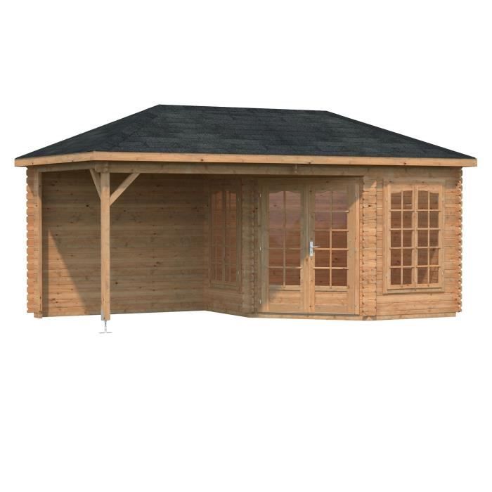 PALMAKO Abri de jardin Mélanie - 6,8 + 8,3 m² - Marron