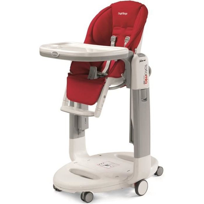 PEG PEREGO Chaise haute multi-positions Tatamia Follow Me Fragola - Rouge