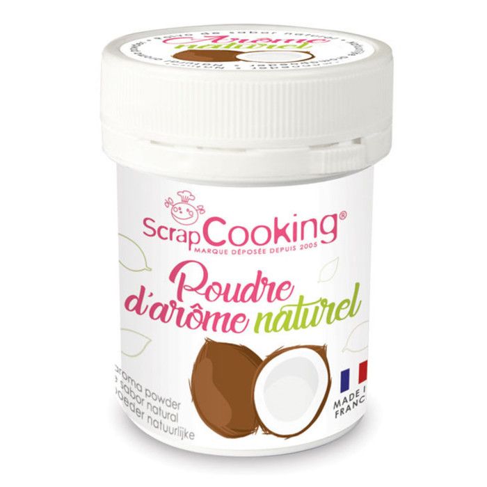 Arôme alimentaire naturel en poudre Noix de coco - Scrapcooking {couleur}