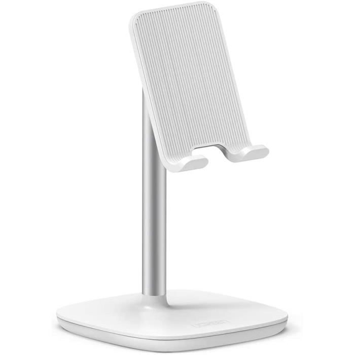 UGREEN Support Tablette Téléphone Bureau Réglable Stand téléphone Aluminium Porte Smartphone Blanc