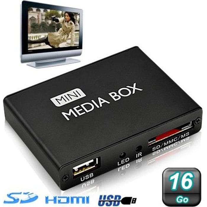 Mini passerelle multimédia lecteur vidéo HD 720…