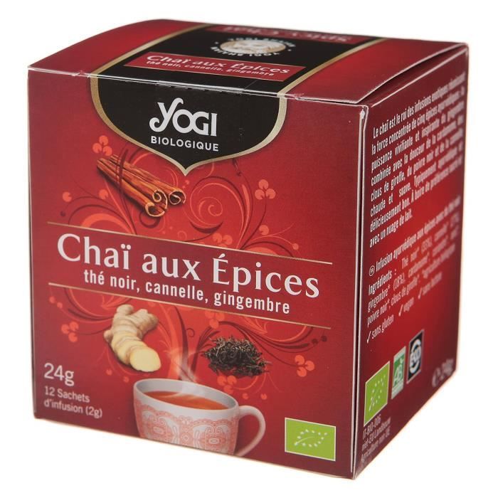 Yogi Infusions Chaï aux Épices Bio 12 sachets