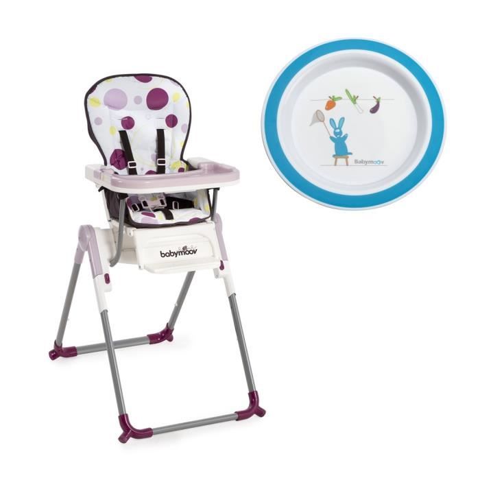 Babymoov Chaise Haute Slim Prune Assiette Offerte Cdiscount Puericulture Eveil Bebe