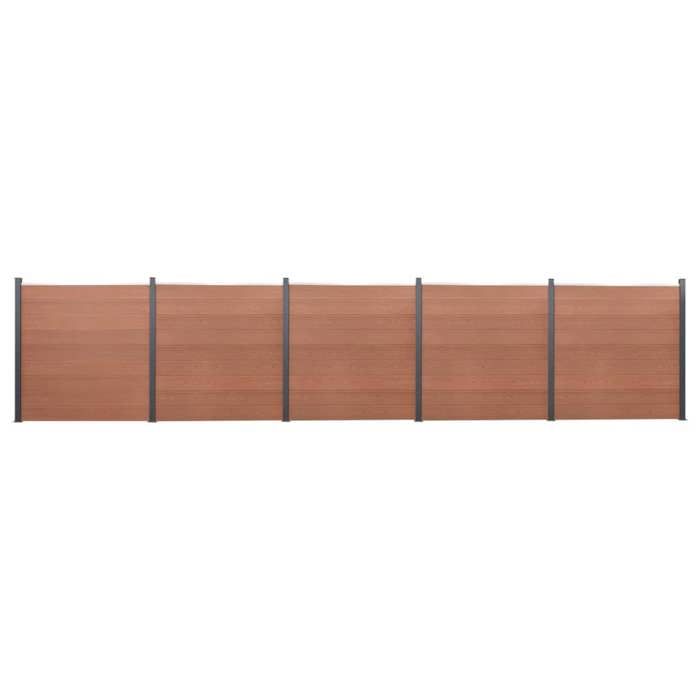 vidaXL Ensemble de panneaux de clôture 872x186 cm WPC