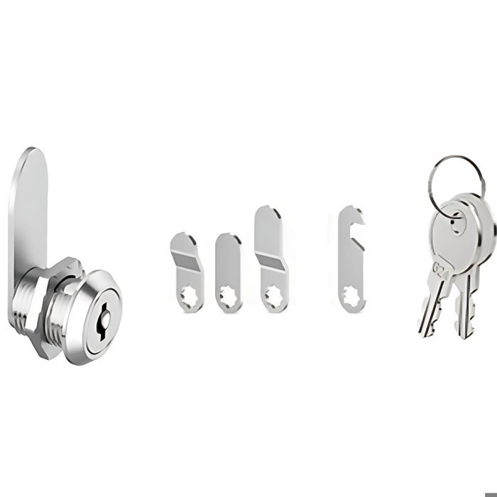 Serrure de Boîte aux Lettres de Sécurité 16 mm avec 2 Clés errouillage pour Casier Boîte à Outils Classeur