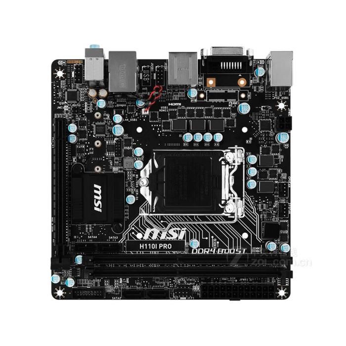 Carte mère MSI H110I PRO Intel H110 LGA 1151 2xDDR4 SDRAM 32 Go Mini ITX - Msi