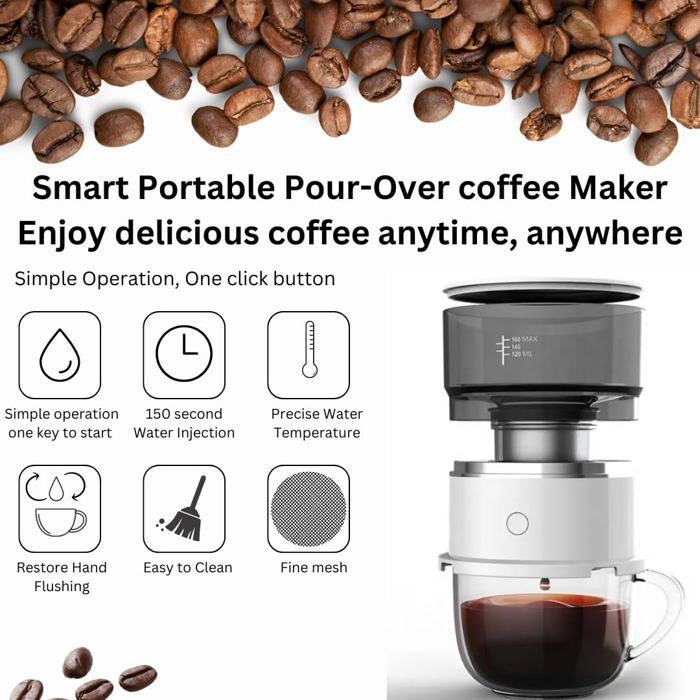 Ensemble de Cafetière Portable de Camping avec Tasse à Café