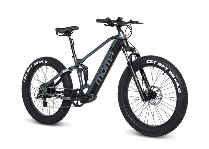 Moma Bikes - VTT E-FAT 26PRO - Tout Suspendue - Bat. 48V 13Ah - Autonomie Max 100km - 8 Vitesses - Freins Hydrau. - Reconditionné - Moma Bikes