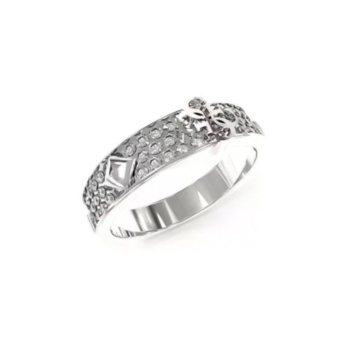 Bague Guess Argentée Avec Strass - Taille 54 - Neuve Avec étiquettes
