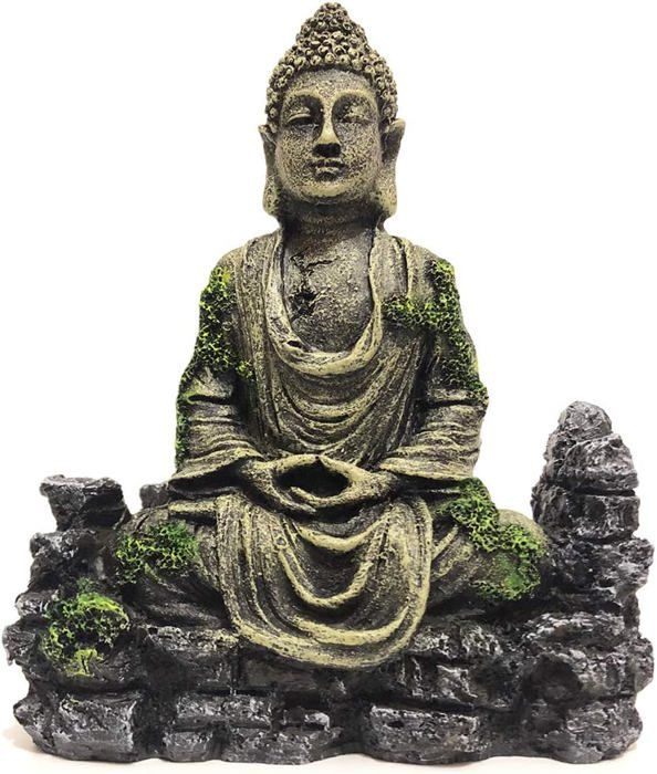 Meilleurs prix pour Aquarium feng shui aménagement paysager Zen ancienne statue de bouddha série résine décoration aquarium aquarium décoration bouddha