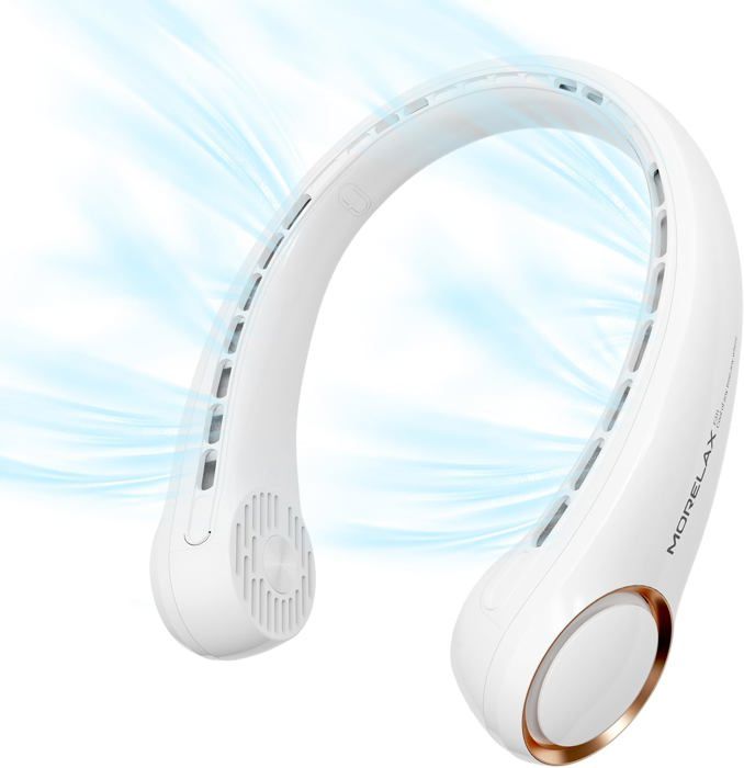 Ventilateur Portable De Cou Pliable, 4000Mah Usb Rechargeable, 3