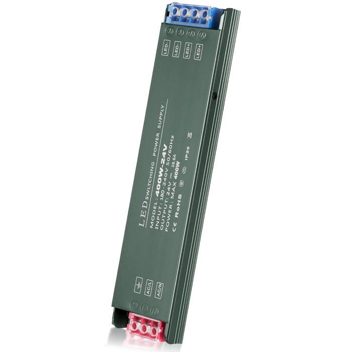 AXFEE Transformateur LED 240V Vers 24V 150W Ultra Mince - Driver Tension Constante Avec Dissipation Nid D'Abeille
