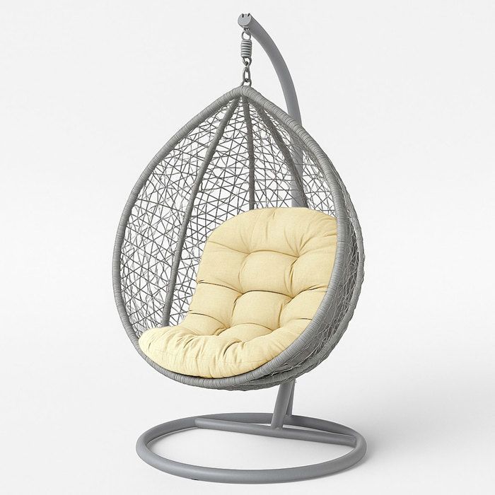 Coussin pour fauteuil suspendu extérieur - HOMESCAPES - Coussin de rechange pour fauteuil œuf - Intérieur et extérieur - Crème Coussin pour fauteuil suspendu extérieur - HOMESCAPES - Coussin de rechange pour fauteuil œuf - Intérieur et extérieur - Crème