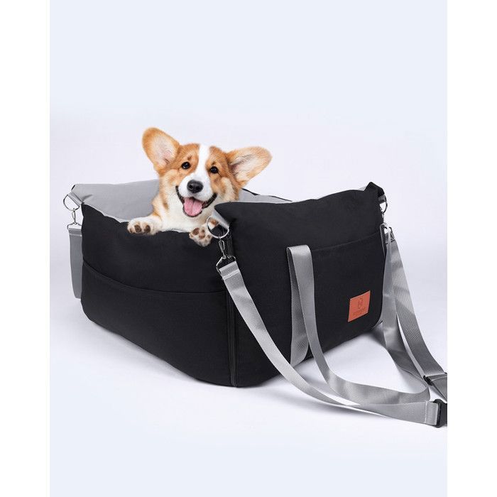 Comparer les prix de Siège de Voiture pour Chien Portable Niche de Chien Rembourré Épais pour Chiens de Petite et Moyenne Taille 60x50cm – Noir