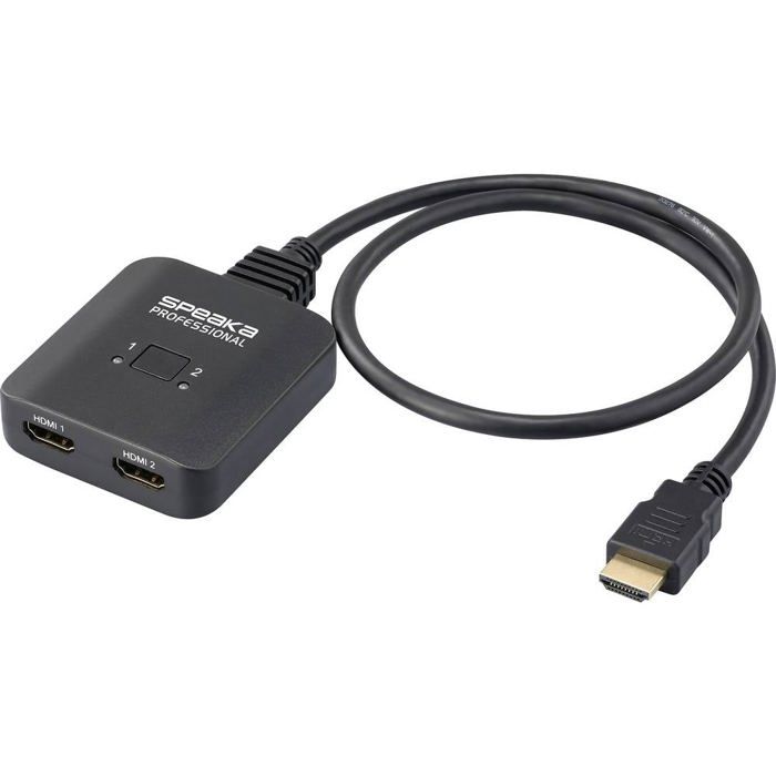 SpeaKa Professional SP HDMIBS 100 2 ports Switch HDMI compatible avec lultra HD utilisable dans les deux sens 7680 x