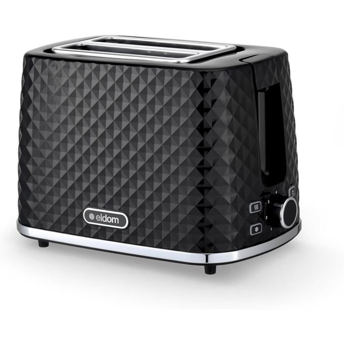 Petra PT5565MBLKVDE Grille-pain 4 tranches, fentes avec grilles de centrage, anti-bourrage, 7