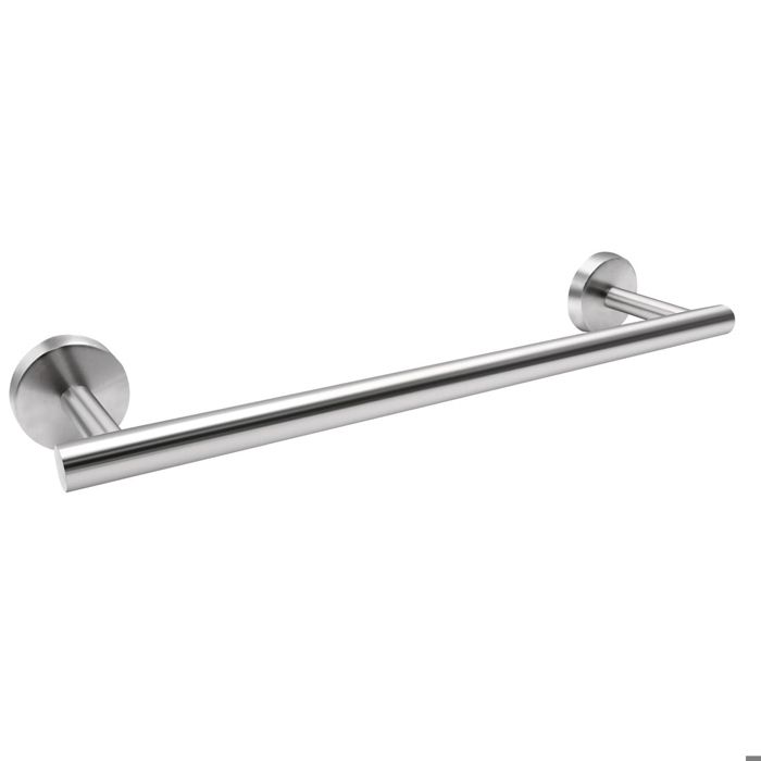 Porte serviette salle bain mural 40cm acier inox mat - barre serviette