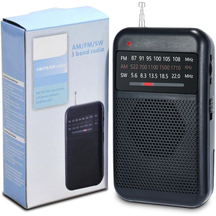 Radio Portable AM / FM / SW pour Utilisation IntéRieure, ExtéRieure et D'Urgence Radio avec Haut