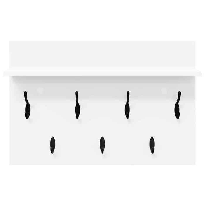 Remise 2026®Armoire Flottante pour chambre Cuisine Blanc - Porte-manteau mural Blanc 60x40x12cm - Bois dingénierie 493 9755558
