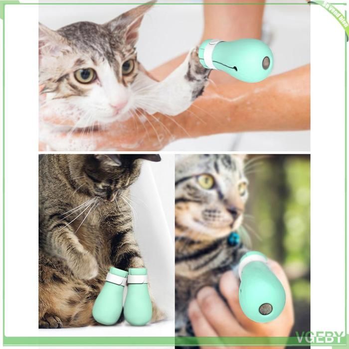 Chaussures pour chat - FAFEICY - Lot 4 - Bleu - Silicone souple - Anti-rayures et étanches