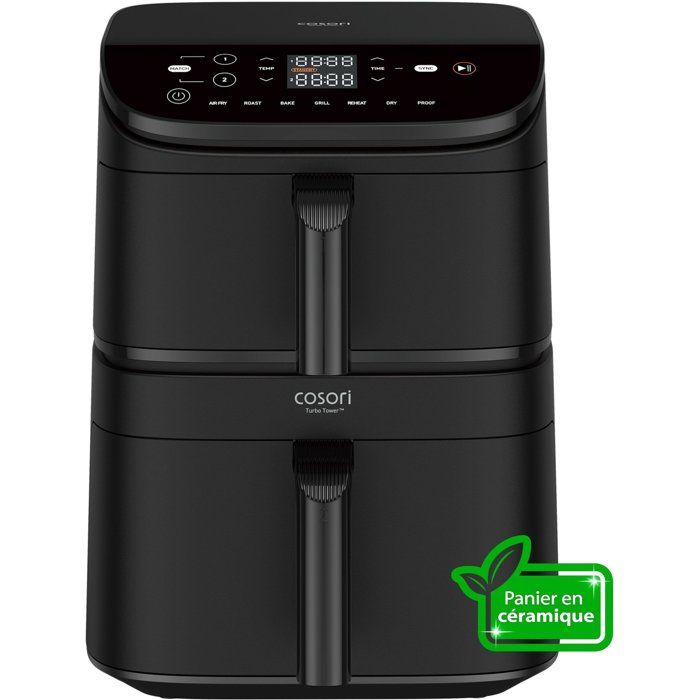 Friteuse À Air Chaud Cosori CAF-DC121-AEUR – 10,8 L, 2630 W, Double Panier - vue 3