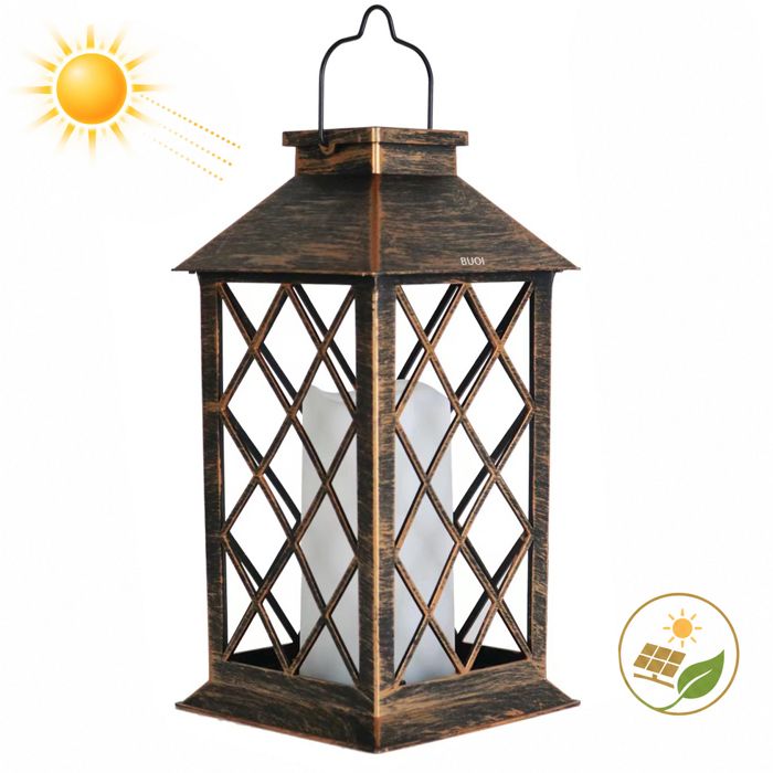 Lampe Solaire Exterieur - Buoi - Jardin Terrasse Balcon Cadeau Maison lampe decoration jardin Éclairage nocturne matériau verre