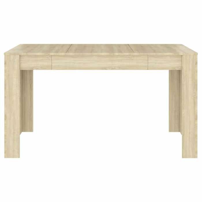 Les SoldesTable à manger - Table de salon rectangulaire au style industriel - Chêne sonoma 140x745x76 cm - Bois dingénierie ycp8