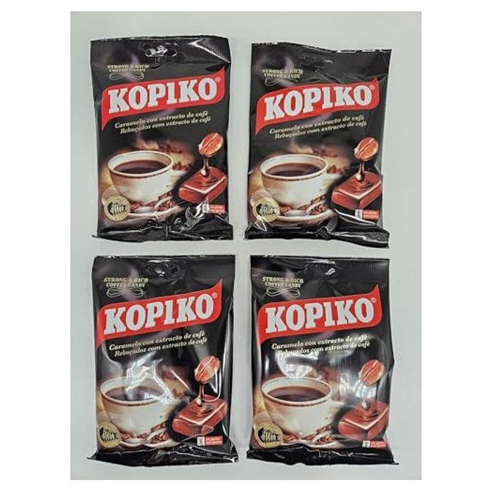 Bonbons au café - Coffee Candy Classic (4 x 71g) - Café en grains - Carton - Disque - Extrait de café - Modérément sucré
