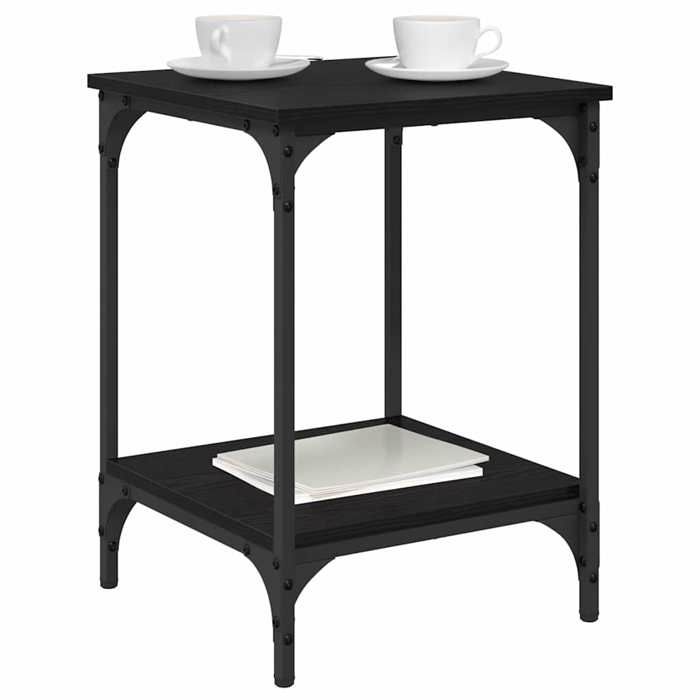 BEAU Table de nuit - Table basse - Table intérieure - Chêne noir - 40x40x55 cm - Bois dingénierie[33533]