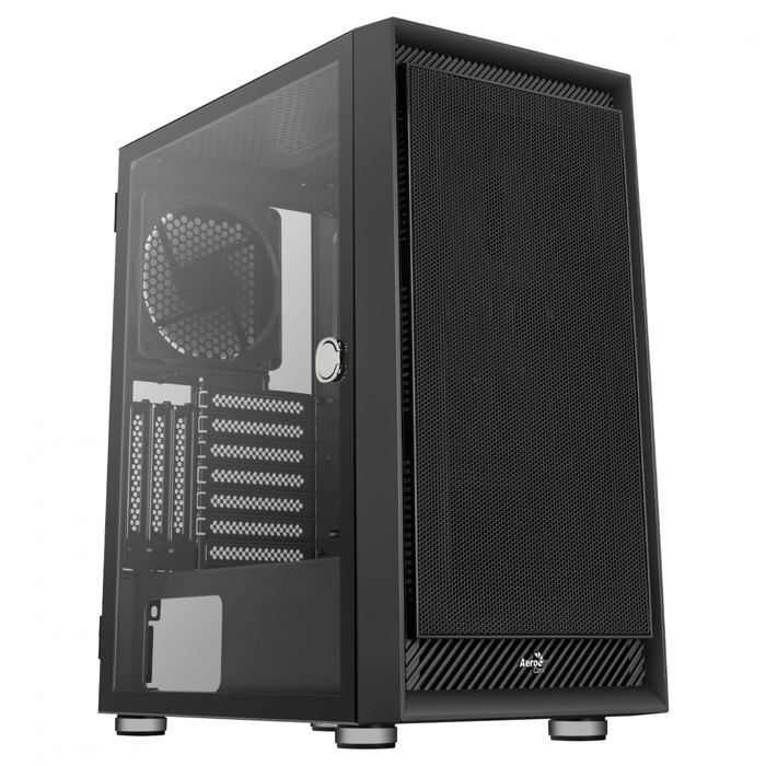 Aerocool GRAPHITEV1- Boîtier PC ATX Noir - Verre Trempé + Panneau MESH