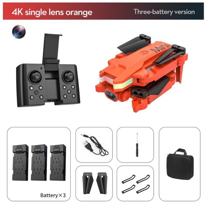 Mini Drone 4K HD Caméra WiFi Quadricoptère RC Drone Pliable avec 3