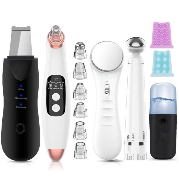 Appareil Nettoyeur De Peau Visage - Épurateur à Points Noirs - 3 Vitesses - Rechargeable USB - Neuf Sous Blister