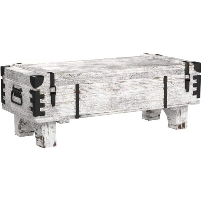 own design table basse vieux voyage coffre de utilisation en pin cottage vintage coffre 39 cm de hauteur 41 cm de profondeur 97 cm d cdiscount maison