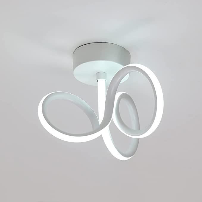 Plafonnier LED Moderne Dimmable Lustre Salon Blanc, 100W, 110 Lumen/W -  D.100*H.11 cm - Cdiscount Maison