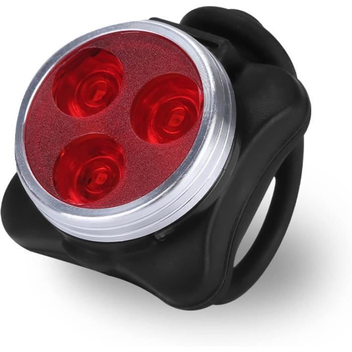 Kit Lumières Vélo Blendura Avant/arrière Rechargeable USB | 4+6 Modes IPX4 - Bandes Silicone Incluses