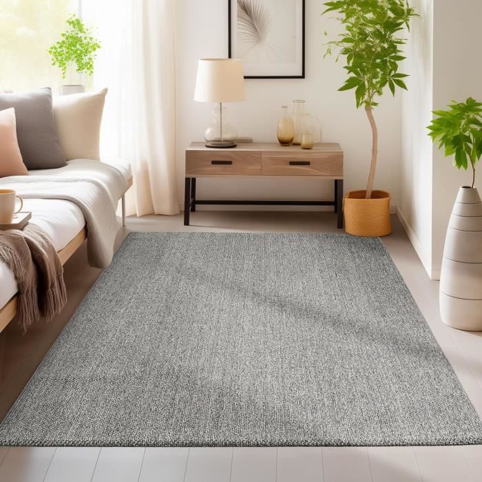 Tapis De Sol Voiture WOLTU 4 Pièces - Broderie SPORTS - Noir Avec Liseré Rouge - Antidérapant Universel
