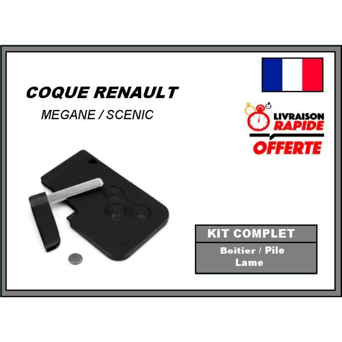 Coque clé carte + pile RENAULT MEGANE 2 SCENIC 2 CLIO 3 - Cdiscount Auto
