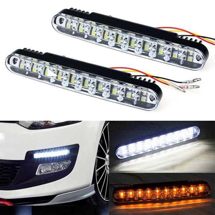 2x 30 LED voiture diurne lumière DRL lampe lumière du jour avec