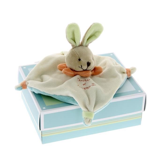 Doudou plat lapin vert 17 cm - Doudou et Compagnie - Cdiscount Puériculture  & Eveil bébé