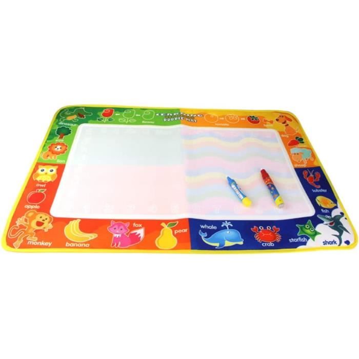 DICLLY Tapis Dessin Enfant,120 * 90 Grand Tapis Magique Dessin Eau Réutilisable,Tapis De Dessin