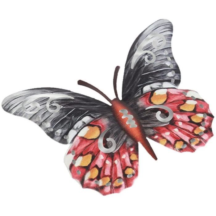 3 Pièces Métal Papillon Métal Papillon Décorations Murales Métal Papillon Mur Art Métal Papillon