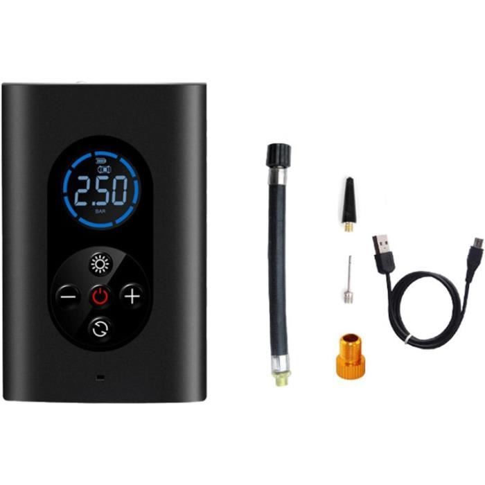 Gonfleur De Pneus Sans Fil 12V - Pompe à Air Rapide 6.2 BAR Avec Lumière LED - Pour Voiture, Moto, Vélo, Matelas