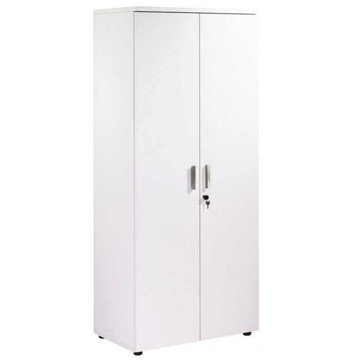 armoire de bureau - ineo - 2 portes blanche - largeur 80 cm - hauteur 180.4 cm - profondeur 47,3 cm