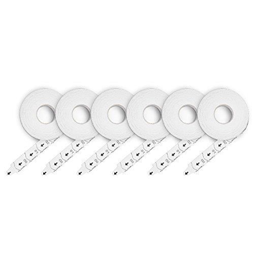 Meto Turn-O-Matic Accessoires, Tickets T90 3D, numéro séquentiel, fabriqué en Allemagne, 6 rouleaux x 4000 étiquettes pour acheter, total : 24 000 étiquettes de vente, vert