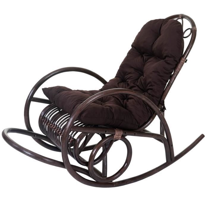 fauteuil à bascule - hwc - c40 - design classique - look rétro - marron